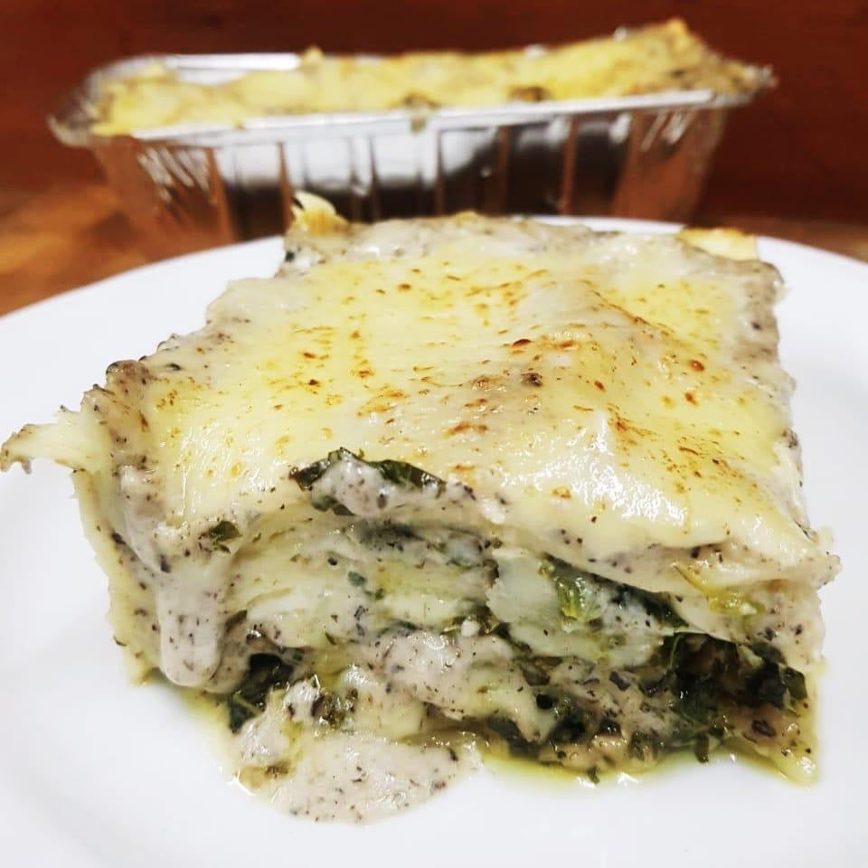 Feliz Truffle, Mushroom and Spinach Lasagna